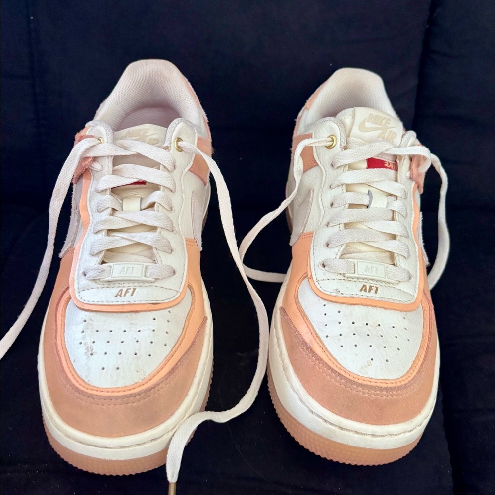 Nike Air Force 1 Low — White & Peach
